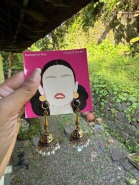 Gold drop jhumka